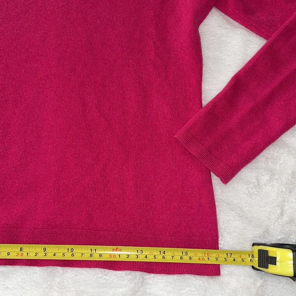 Ann Taylor Cashmere Magenta Pink Sweater - Picture 4 of 9